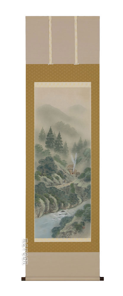 山水画 掛軸 彩色山水（川村 和香）（図柄色々有）