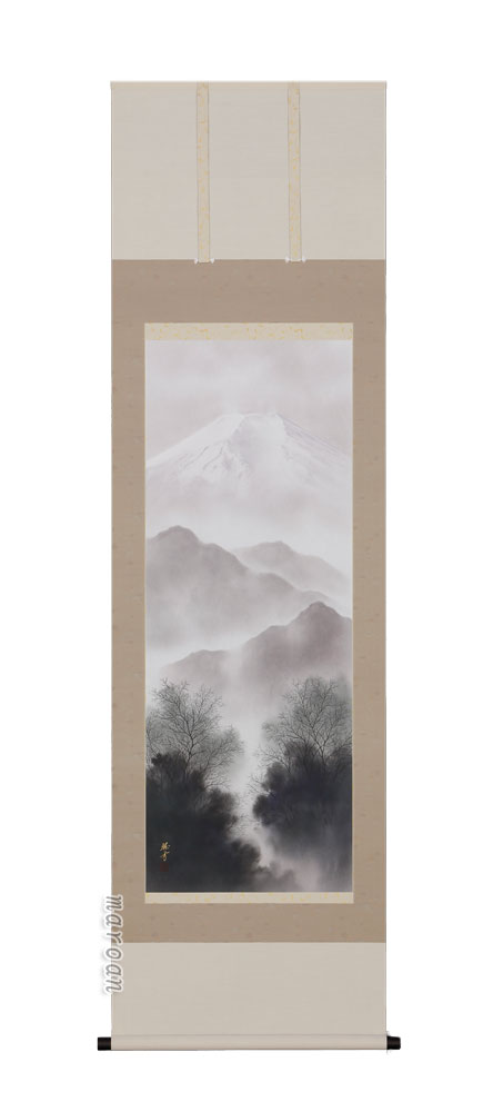 山水画 掛軸 富士山水（稲垣 雅彦）