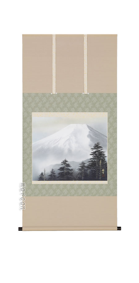 山水画 掛軸 富士（稲垣 雅彦）