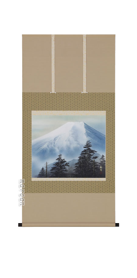 山水画 掛軸 霊峰富士（稲垣 雅彦）