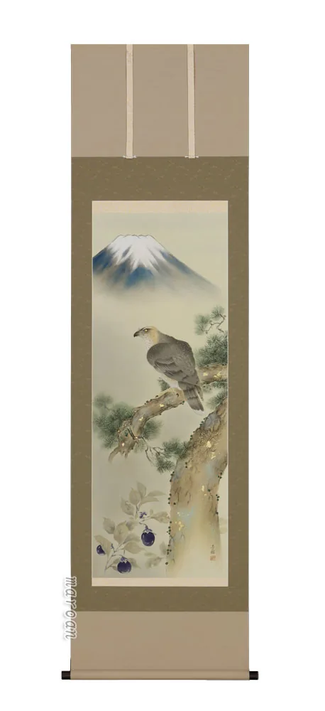 開運画 掛軸 一富士二鷹三茄子（永田 芳樹）