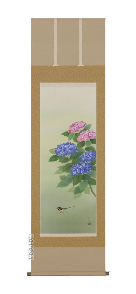 花鳥画 掛軸 紫陽花（堀 高泉）