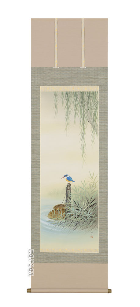花鳥画 掛軸 翡翠（川島正行）
