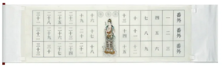 印譜 【掛け軸／掛軸】 集印 三十三ヶ所（額装用）