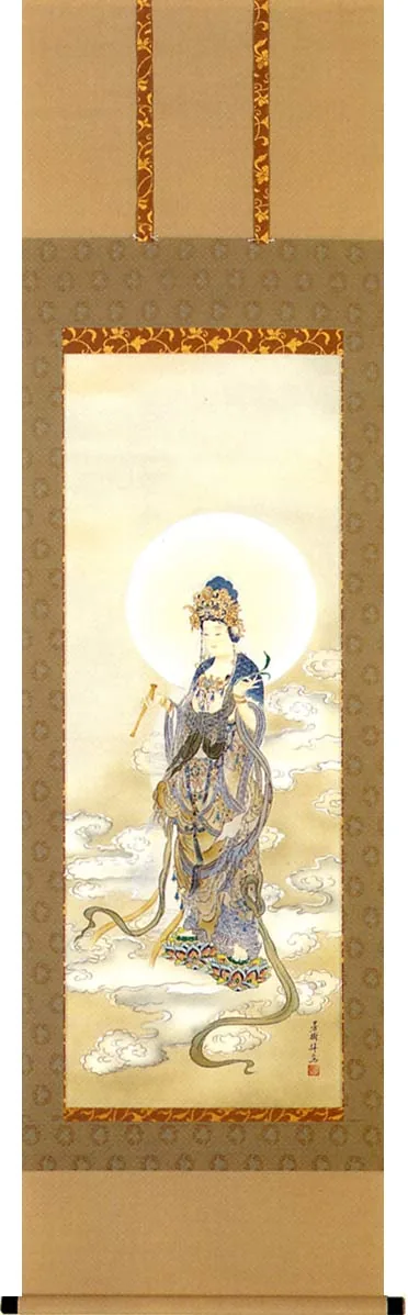 観音 掛軸 雲上観音（永田 芳樹）