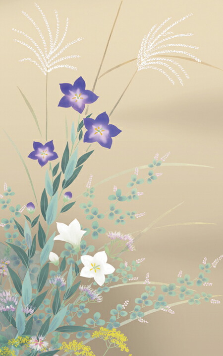 花鳥画 掛軸／かけじく【花鳥画】月に秋草（浮田 秋水） 商品画像