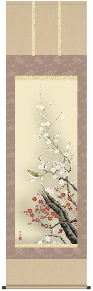 花鳥画 掛け軸（かけじく）四季花鳥【四幅組】4本組（清水 玄澄） 商品画像