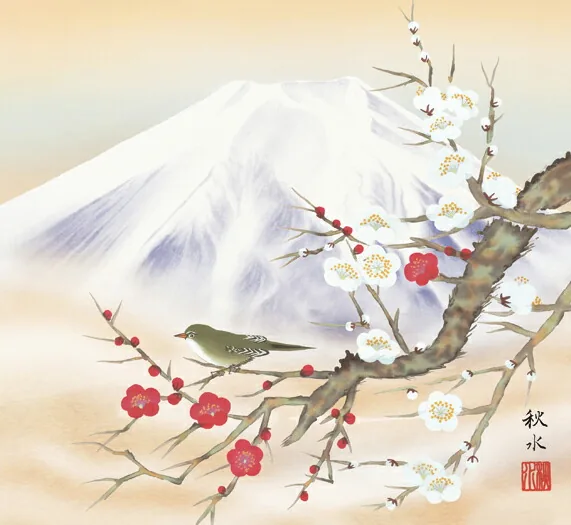 桃の節句・お雛様 掛軸／かけじく【お雛様】立雛（浮田 秋水） 商品画像