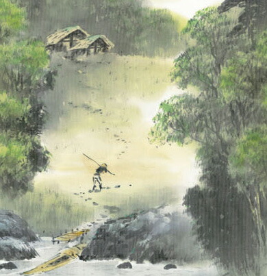 山水画 掛け軸 掛軸 【尺三幅】 望郷彩遷(中山雪邨) 商品画像