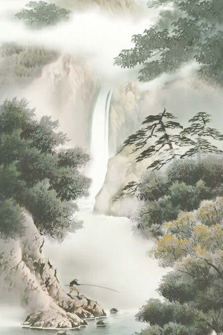 山水画 掛軸／かけじく【山水画】悠景彩遷（鈴村 秀山） 商品画像