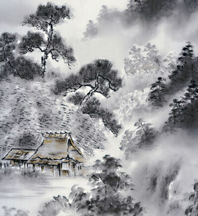 山水画 掛け軸 掛軸【尺三幅】山河郷愁(横田修幸) 商品画像