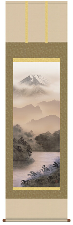 富士山 【掛け軸／掛軸／山水画】富士閑景（熊谷 千風）