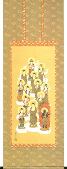 十三佛 掛軸 十三佛（佐々 将吉） 桐箱収納 お盆 お彼岸 法事 特殊工芸作品
