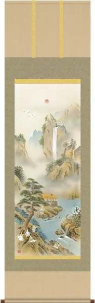 七福神 掛軸【縁起開運】蓬莱七福神長生図（幸田 薫風）