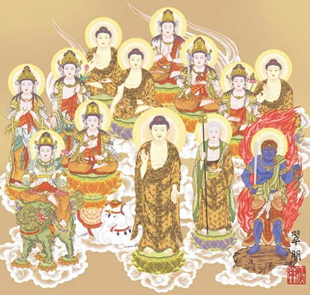 十三佛 掛け軸 掛軸 十三佛十三佛(鈴木 翠朋)送料無料 代引手数料無料 商品画像