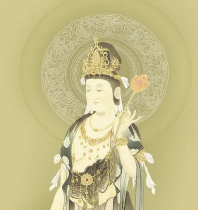 観音 掛け軸 掛軸 【尺三幅】雲上観音(鈴木翠朋) 商品画像