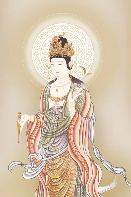 観音 掛け軸 掛軸 観音様雲上観音(鈴木 翠朋)送料無料 代引手数料無料 商品画像