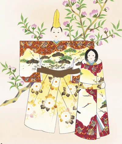 桃の節句・お雛様 掛軸【お雛さま】立雛（香山 緑翠） 商品画像
