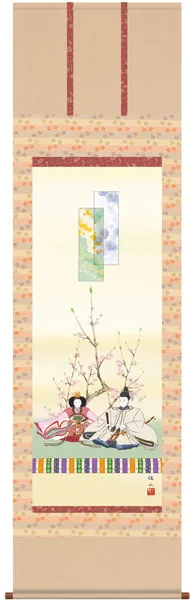 桃の節句・お雛様 掛軸【お雛さま】段雛（奥居 佑山） 商品画像