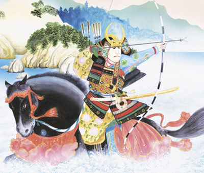 端午の節句 掛軸【武者・節句】波上武者（吉田 芳月） 商品画像