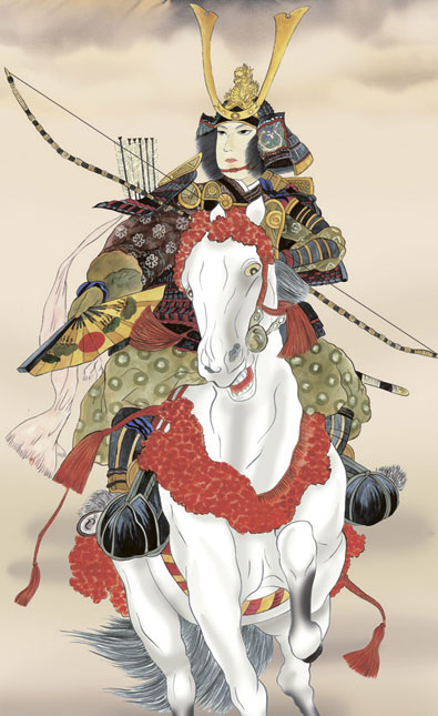 端午の節句 掛軸【武者・節句】白馬武者（高畠 周峰） 商品画像