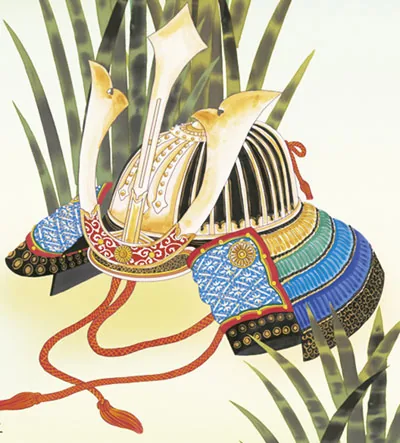端午の節句 掛軸【武者・節句】兜と菖蒲（井川 洋光） 商品画像