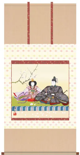 桃の節句・お雛様 掛軸【お雛さま】段雛（奥居 佑山）