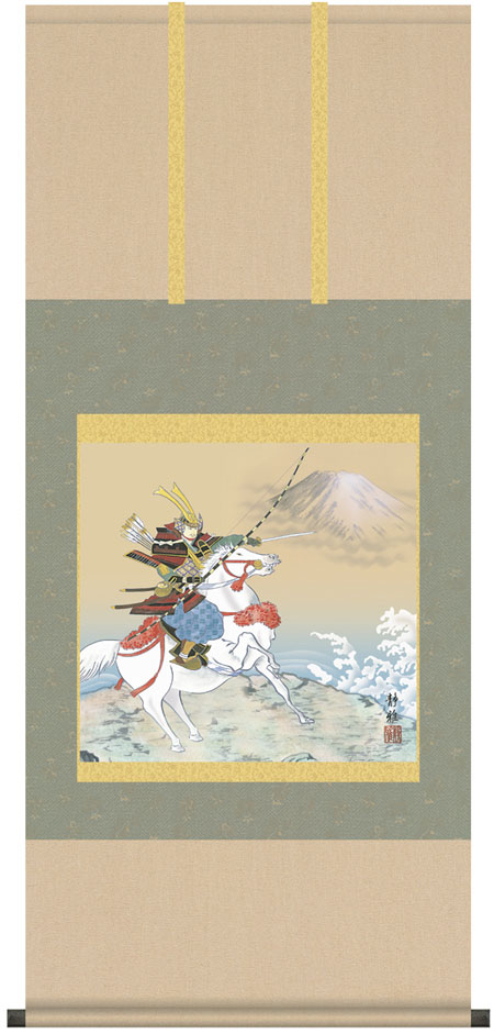 端午の節句 掛軸【武者・節句】波上武者（阿部 静雅）