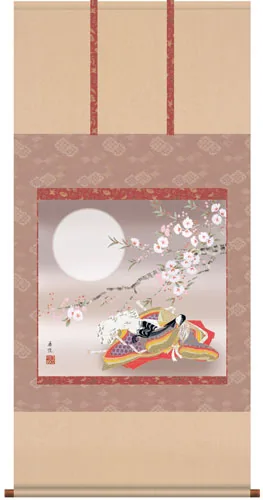 桃の節句・お雛様 掛軸【お雛さま】紫式部（西尾 香悦）
