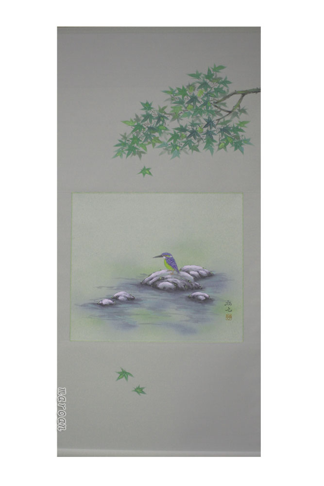 花鳥画 掛軸 描表装 川蝉（奥田 拓也） 商品画像