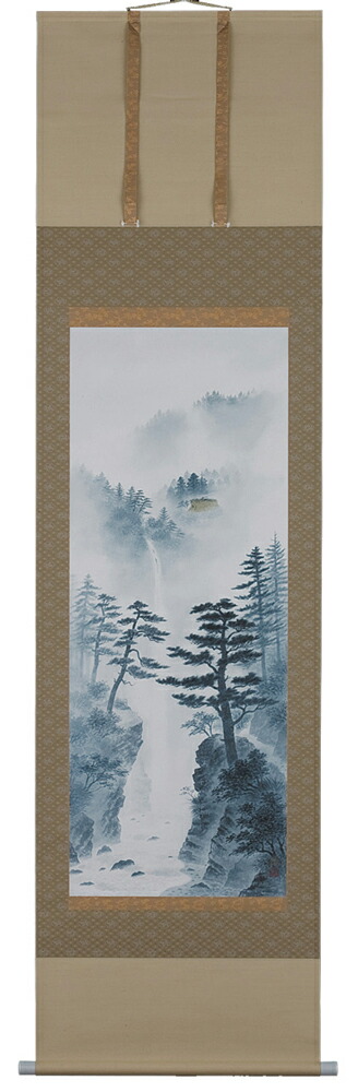 山水画 掛軸 水墨山水（高橋健）