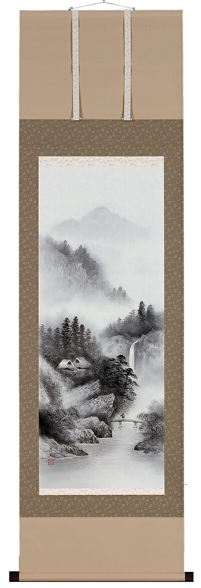 山水画 掛軸 彩色山水（今村景元）