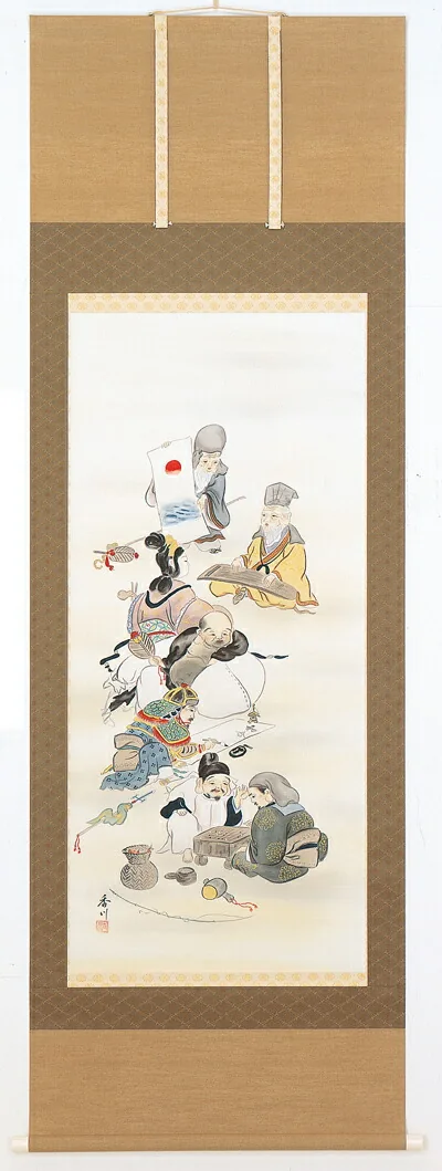 七福神 掛軸 七福神（伊藤香川）