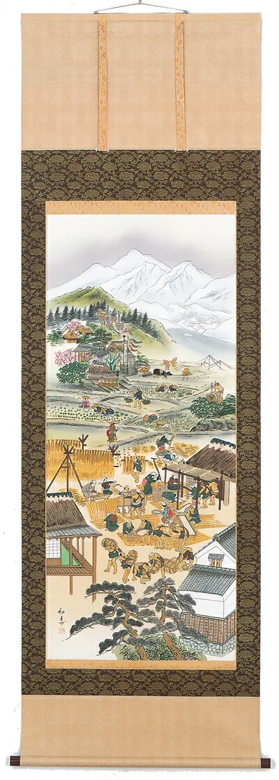 その他 掛軸 農耕四季の図（山田和志）