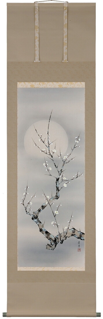 花鳥画 掛軸 梅月（佐藤景月） 商品画像