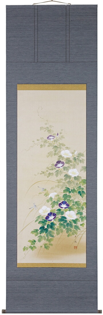 花鳥画 掛軸 朝顔（出口華凰） 商品画像