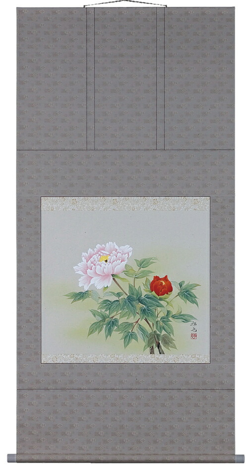 花鳥画 掛軸 牡丹（奥田拓也） 商品画像