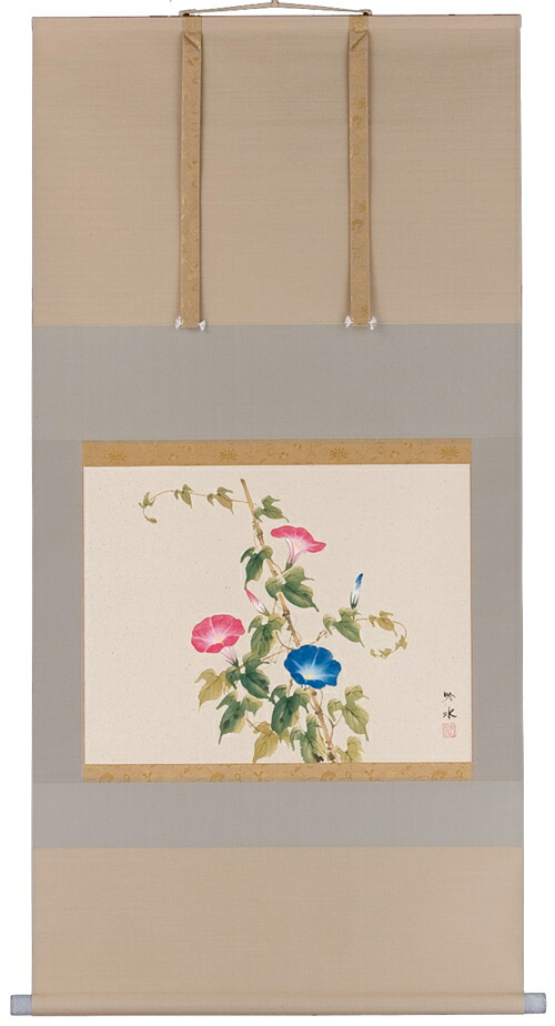 花鳥画 掛軸 朝顔（奥田吟水） 商品画像