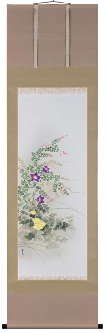 花鳥画 掛軸 秋の花（西村華山） 商品画像