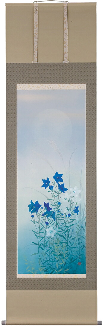 花鳥画 掛軸 桔梗（中沢勝） 商品画像