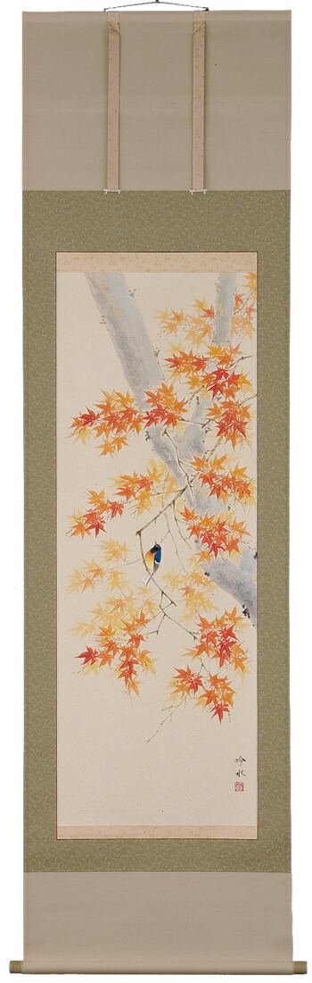 花鳥画 掛軸 紅葉（奥田吟水） 商品画像