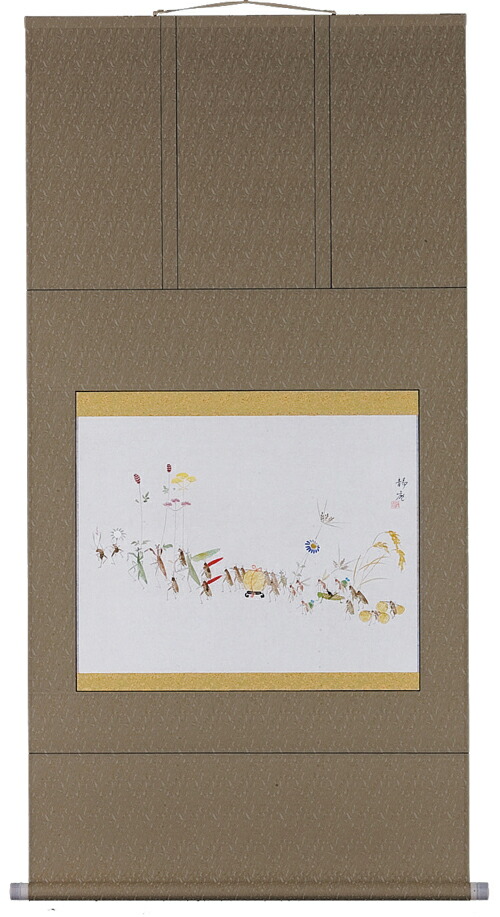 花鳥画 掛軸 虫の行列（塚下静庵） 商品画像