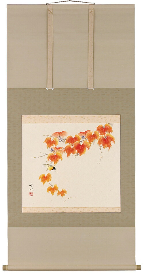 花鳥画 掛軸 蔦（つた）（奥田吟水） 商品画像