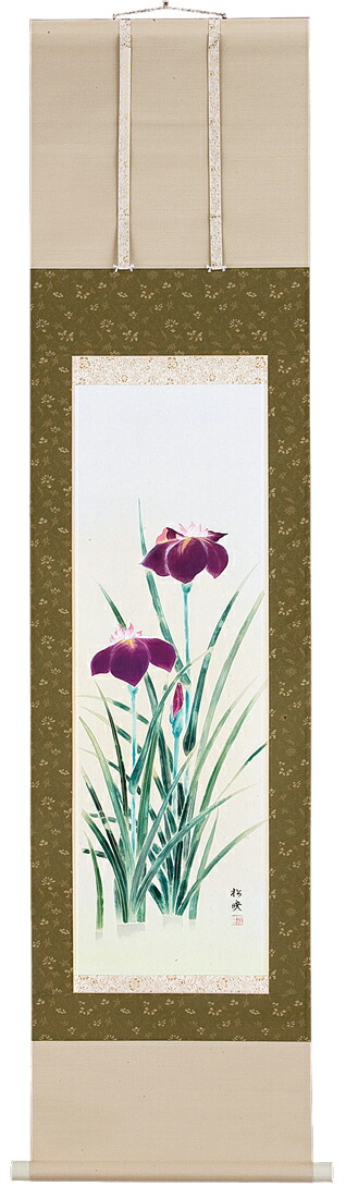 花鳥画 掛軸 菖蒲（小森松映） 商品画像