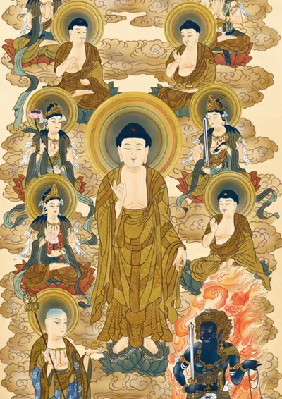 十三佛 掛軸【十三仏】浄土十三佛（森山 観月） 商品画像