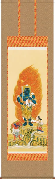 その他 掛軸【仏書画】不動明王（田村 竹世）