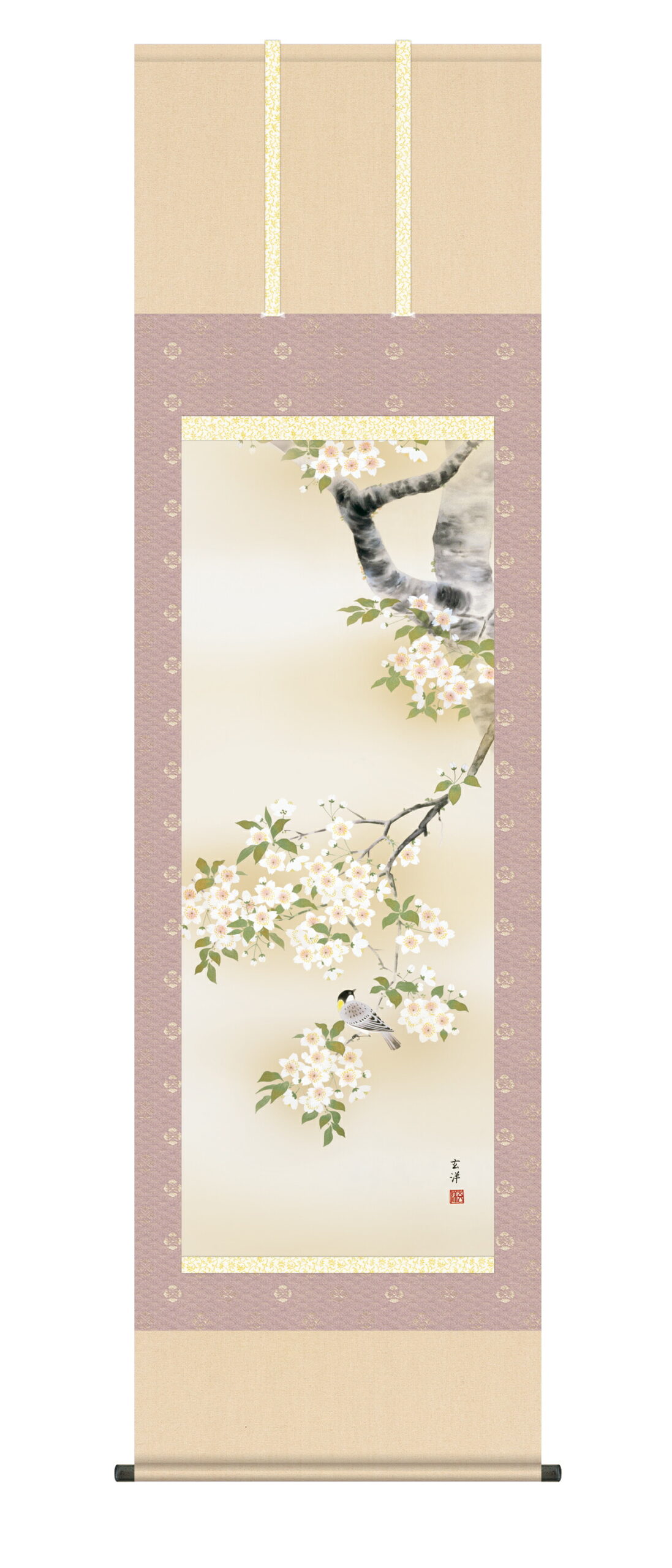 花鳥画 掛軸【春】桜花に小鳥（近藤 玄洋） 商品画像