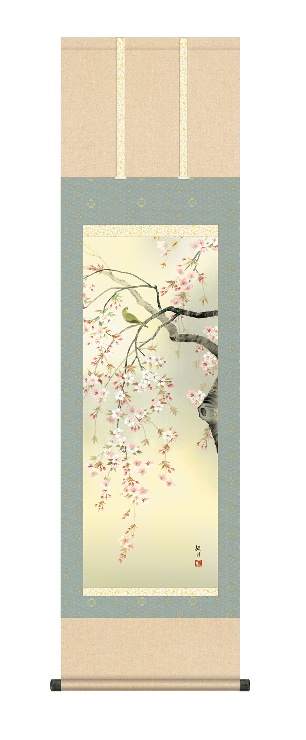 花鳥画 掛軸【春】桜花（森山 観月） 商品画像