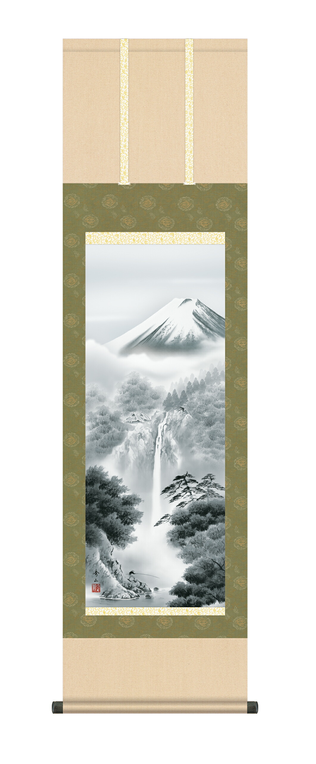 富士山 掛け軸 掛軸 富士 尺三富士幽谷 (鈴村 秀山) 商品画像