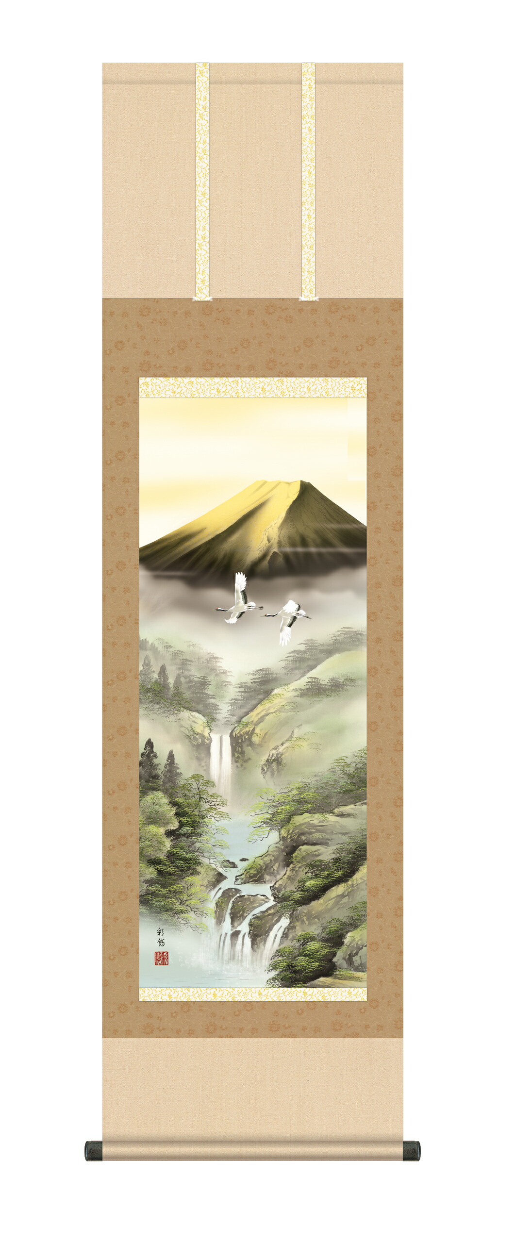 富士山 掛け軸 掛軸 富士富峰玉簾(宇田川 彩悠) 商品画像